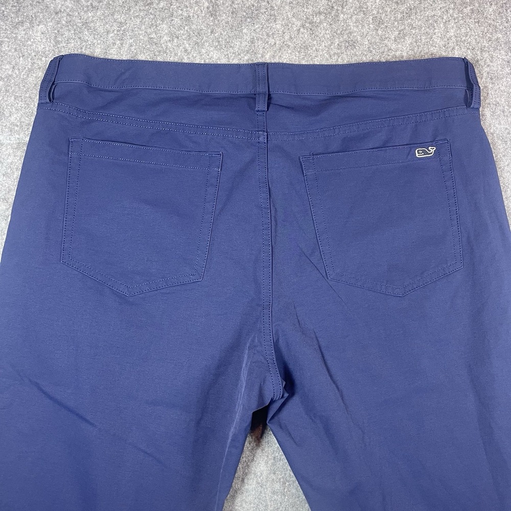 Vineyard Vines Performance Golf Stretch Comfort Blue Pants Mens 36x30 5-Pocket - Picture 6 of 10
